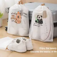 5/10Pcs Transparent Shoes Storage Bags Dust-Proof Moisture-proof Travel Packing Pouch Drawstring Bag Capibara Waterproof Pocket 1
