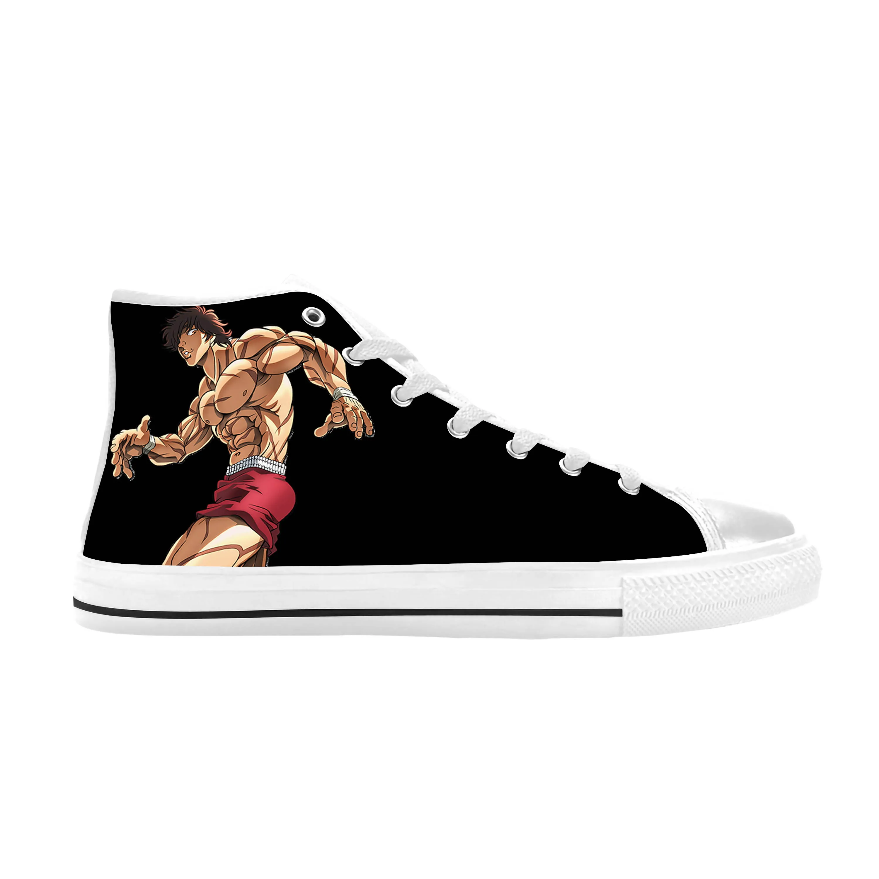 Japanese Anime Manga Baki Hanma Baki The Grappler Casual Cloth Shoes High Top Comfortable Breathable 3D Print Men Women Sneakers