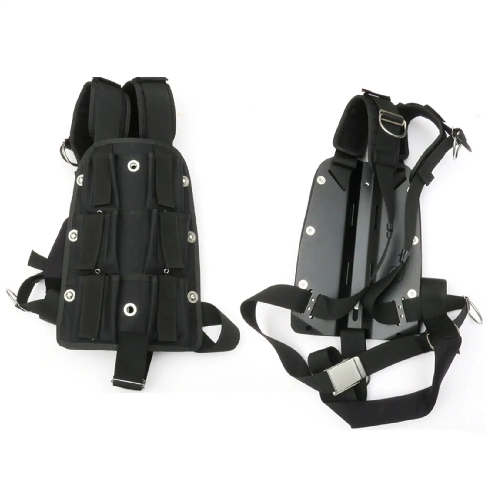 Diving Backplate Harness Weight Plate Bookscrews Holder Cushion Equipment Scuba Dive Backplate Cushion Pad Weight Pockets