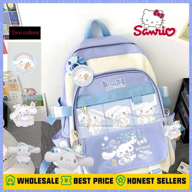 Sanrio Cinnamoroll Backpack Water Bottle Set Rucksack School Bag Blue  Cinnamon