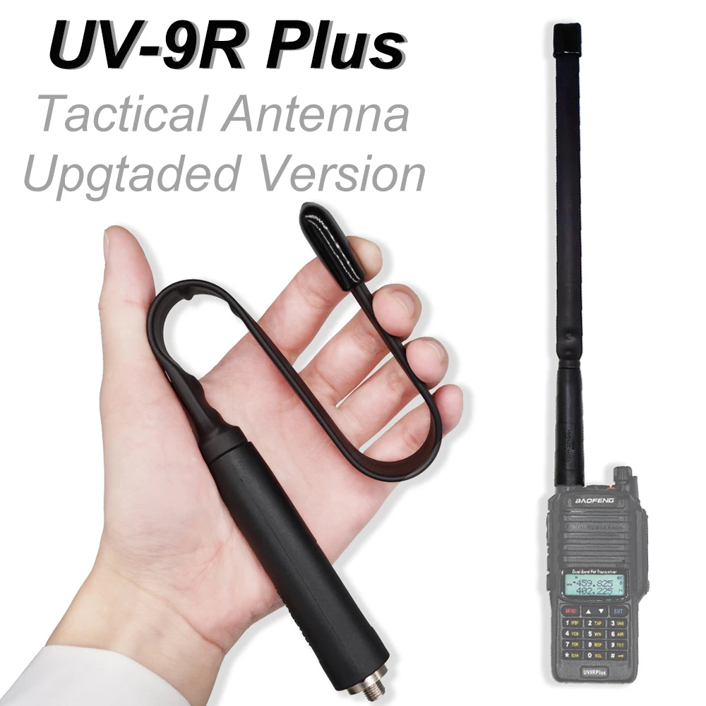 

New Tactical SMA-F Foldable Antenna VHF UHF Walkie Talkie Baofeng 9R Plus Antenna 136MHz-52MHz For CS Hunting Fighting