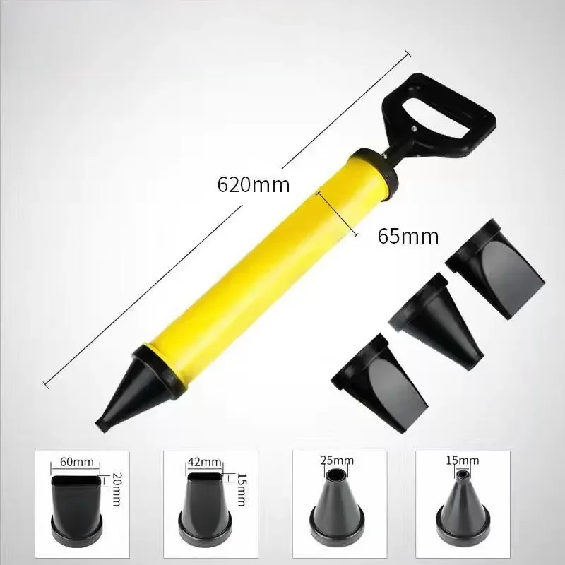 1 set Grout Filling Tools Cement Lime Pump Applicator Grouting Mortar Sprayer With 4 Nozzles Grouting Gun Caulking Gun Tool 3