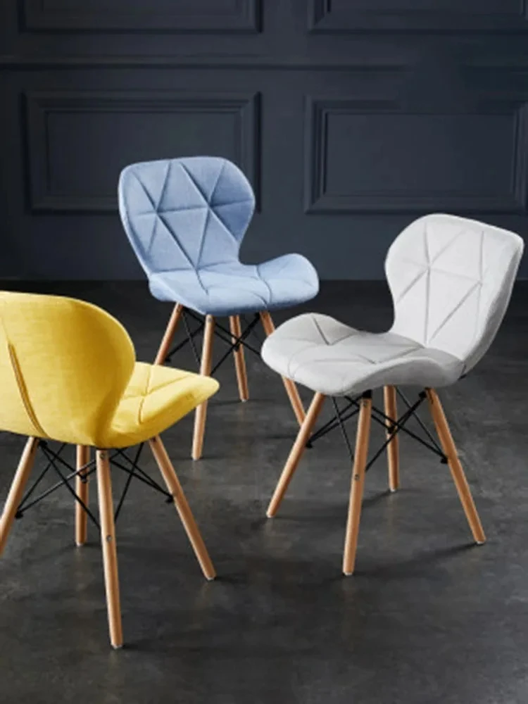 Dining Chair Nordic Bedroom Home Leisure Simple Chair Discussion Desk Makeup Manicure Stool Coffee Milk Tea Shop Dining Chair