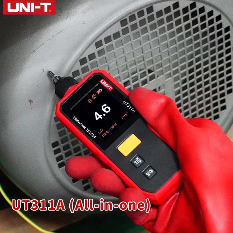 UNI-T Digital Vibration Meter UT311A 0.1 - 199.9m/s² Vibration Analyzer High Precision Vibrometer LCD TFT Screen 2