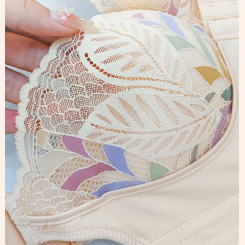 Women's Bras Full Cup Push Up Lace Sexy Plus Size Front Open Fashion Embroidery