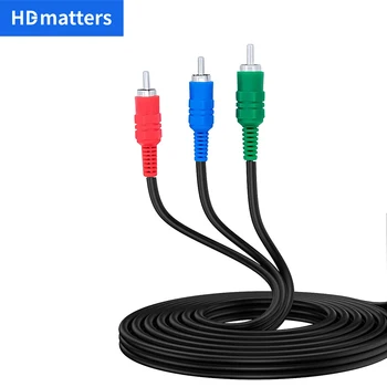 삼성에 적합한 LG 소니 HDTV DVD STB용 컴포넌트 비디오 케이블, 3-RCA 수 to 3RCA 수 RGB Ypbpr 부품 비디오 케이블