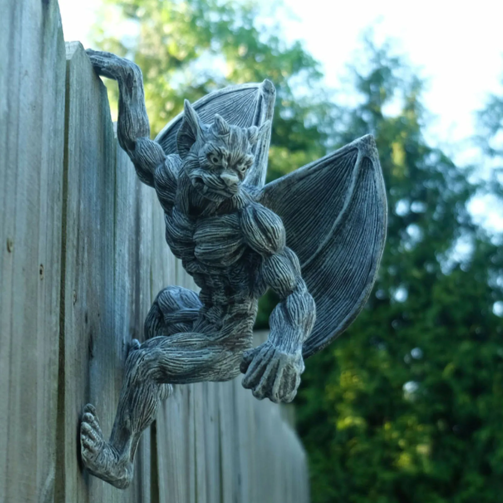 Statue Resin Sculpture Retro Gargoyle Ghost Statue Ornament Creative Innovative Home Decoration Wall Hanging Decor #WO