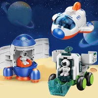 Inertia Car Space Plastic Model Cars Children's Toys Deformation Space Toy Rocket Spacecraft Space Exploration Car Gift For Boys 1