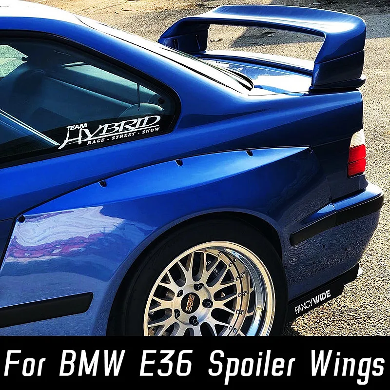 For 19902000 BMW E36 Car Rear Trunk Lid Lip Body Kit Spoiler Wings M3 GT Sedan Black Carbon