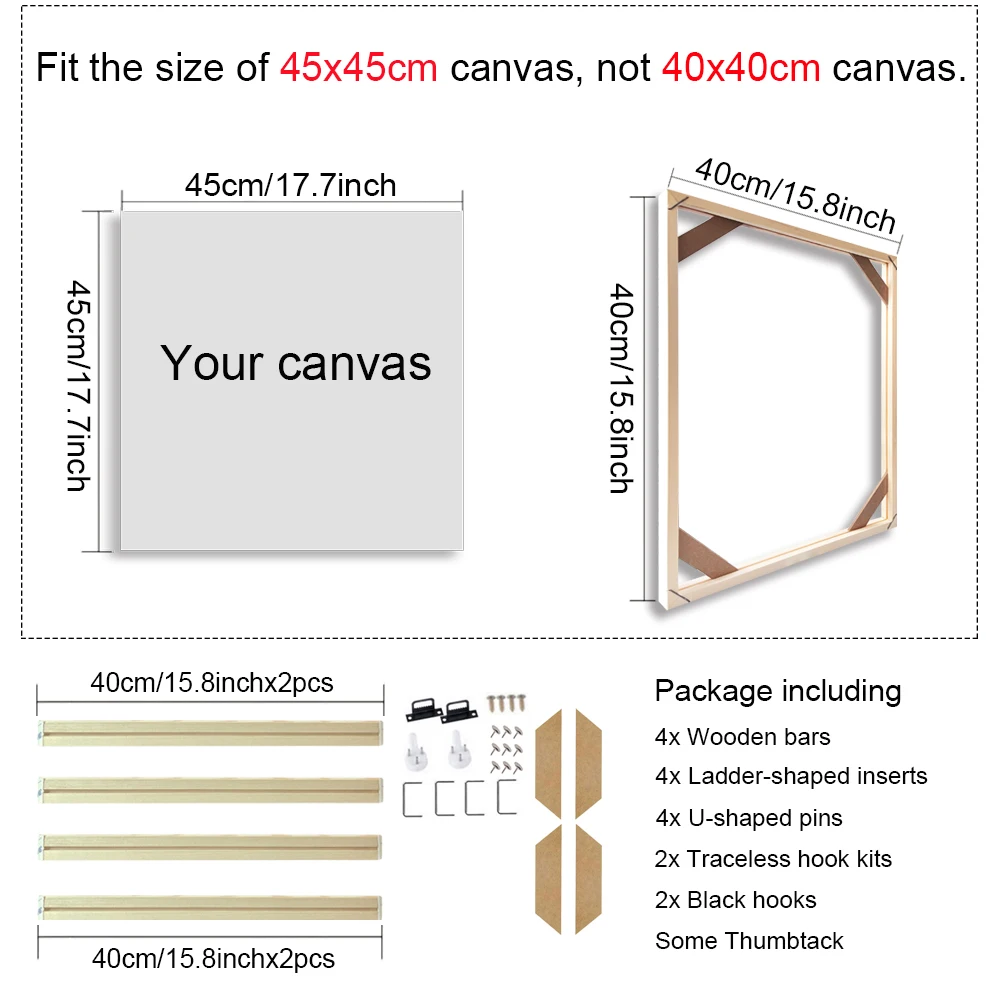 Oversized Wooden Canvas Print with Inner Frame
