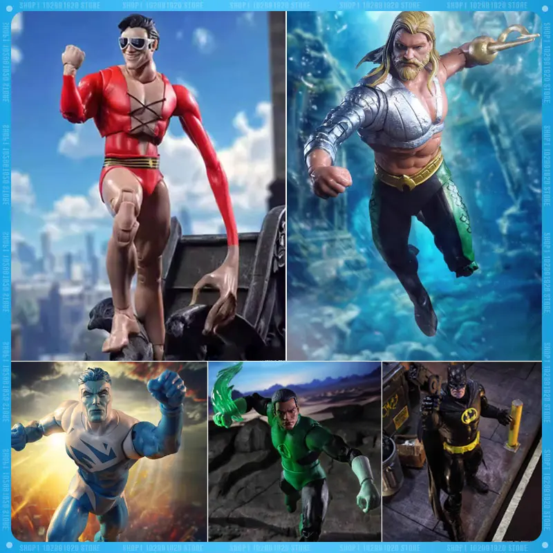 

Mcfarlane Figure Batman Superman Aquaman Green Lantern Plastic Man Dc Multiverse Anime Action Figure Model Kids Toys Gifts