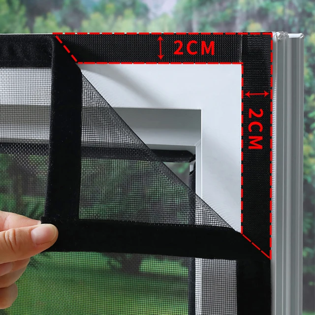 Customized size，Self-adhesive zipper mosquito net, mosquito net anti-mosquito net anti-mosquito window screen，door，window mesh 2