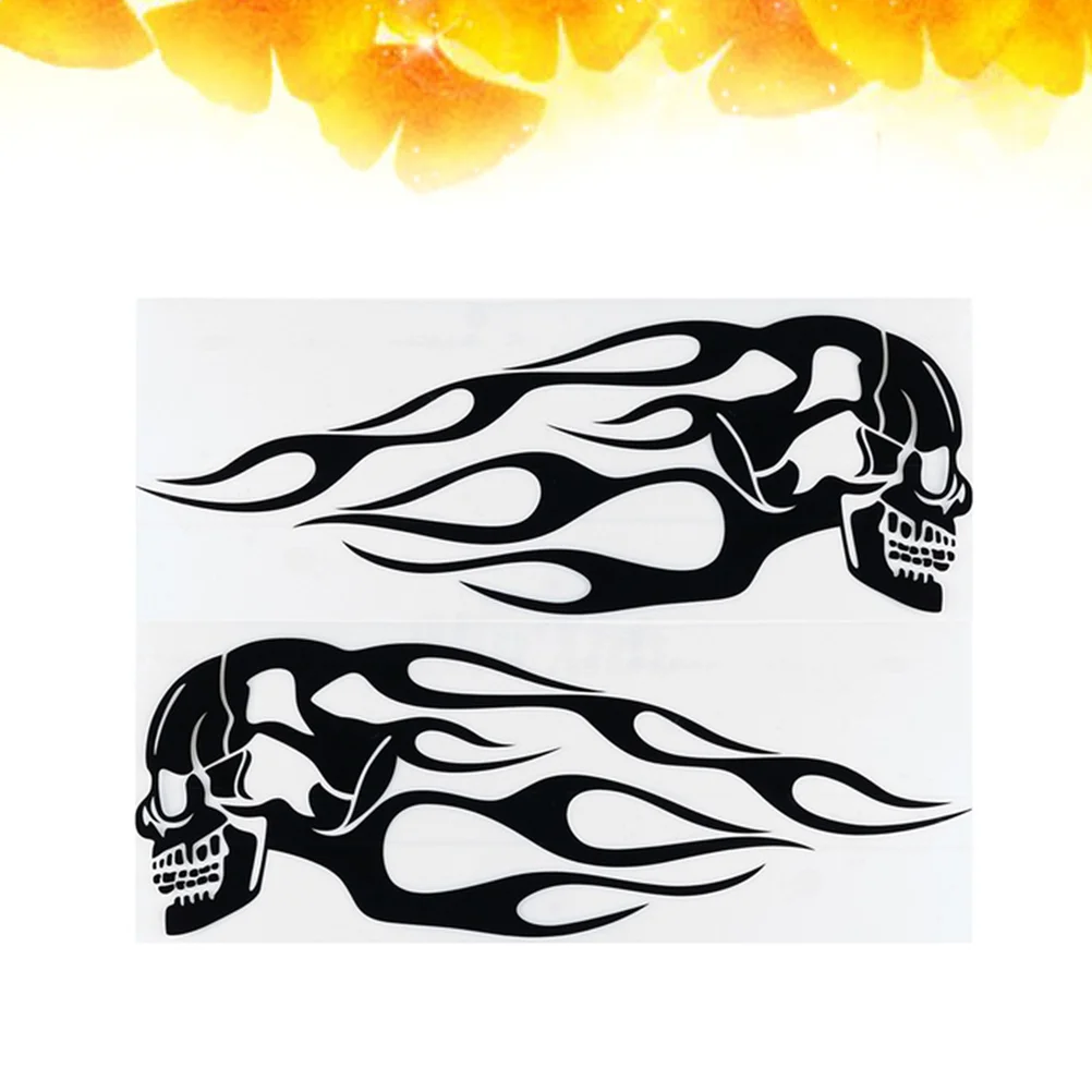 

1 Sheet Fire Stickers Motorcycle Decorative Stickers Body Decals Oil Tank Pasters for Women Men