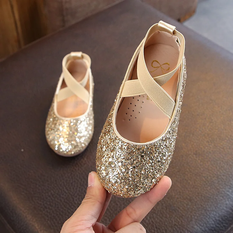 Girls Ballet Flats Baby Dance Party Girls Shoes Glitter Children Shoes