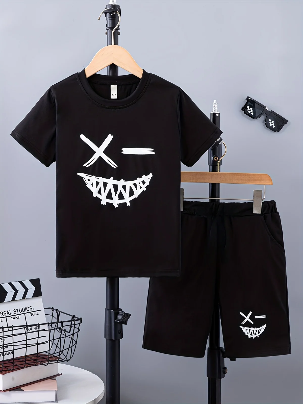 Kids Clothes Boys & Girls Summer Drawing Top & Shorts 2 Pieces Set Teenage Boy Printed Tracksuit Children's Casual Outfit