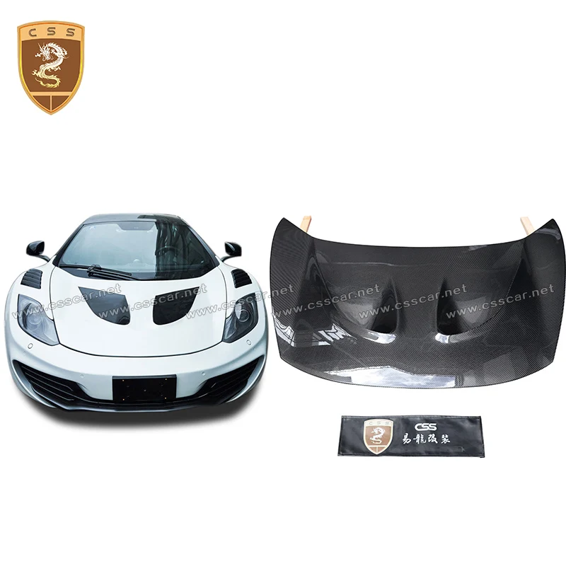 

Для Mclaren 650S 2014 2015 2016 обновление MP4 передняя крышка капота двигателя автомобиля глянцевая Защитная крышка из углеродного волокна внешние аксессуары