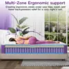 Full Size Mattress 10 H Hybrid Mattress In A Box, Purple Mattresses Full 10"" With Memory Foam And Poet Spring,Bed In A 5