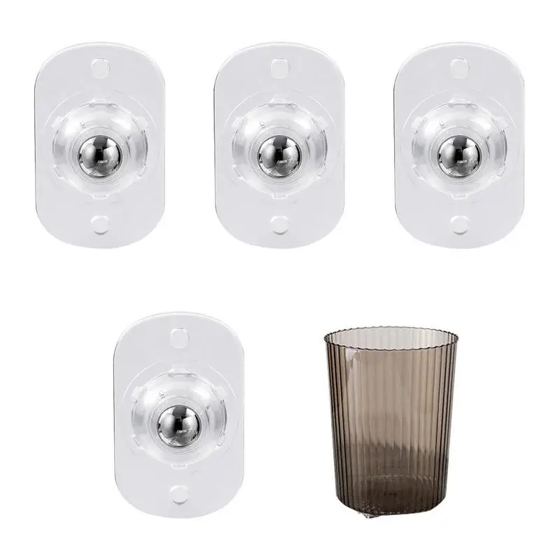 

Self Adhesive Caster Wheels Mini Swivel Kitchen Appliance Sticky Pulley Wheels 4 Pieces Stainless Steel Rollers Appliance Slider