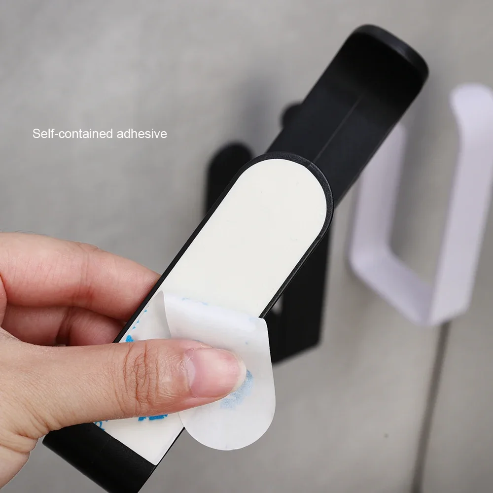 4/1PCS Wall Mounted Toilet Paper Rack Self-adhesive Bathroom Towels Holder Kitchen Cling Film Hanger Without Punching Holder