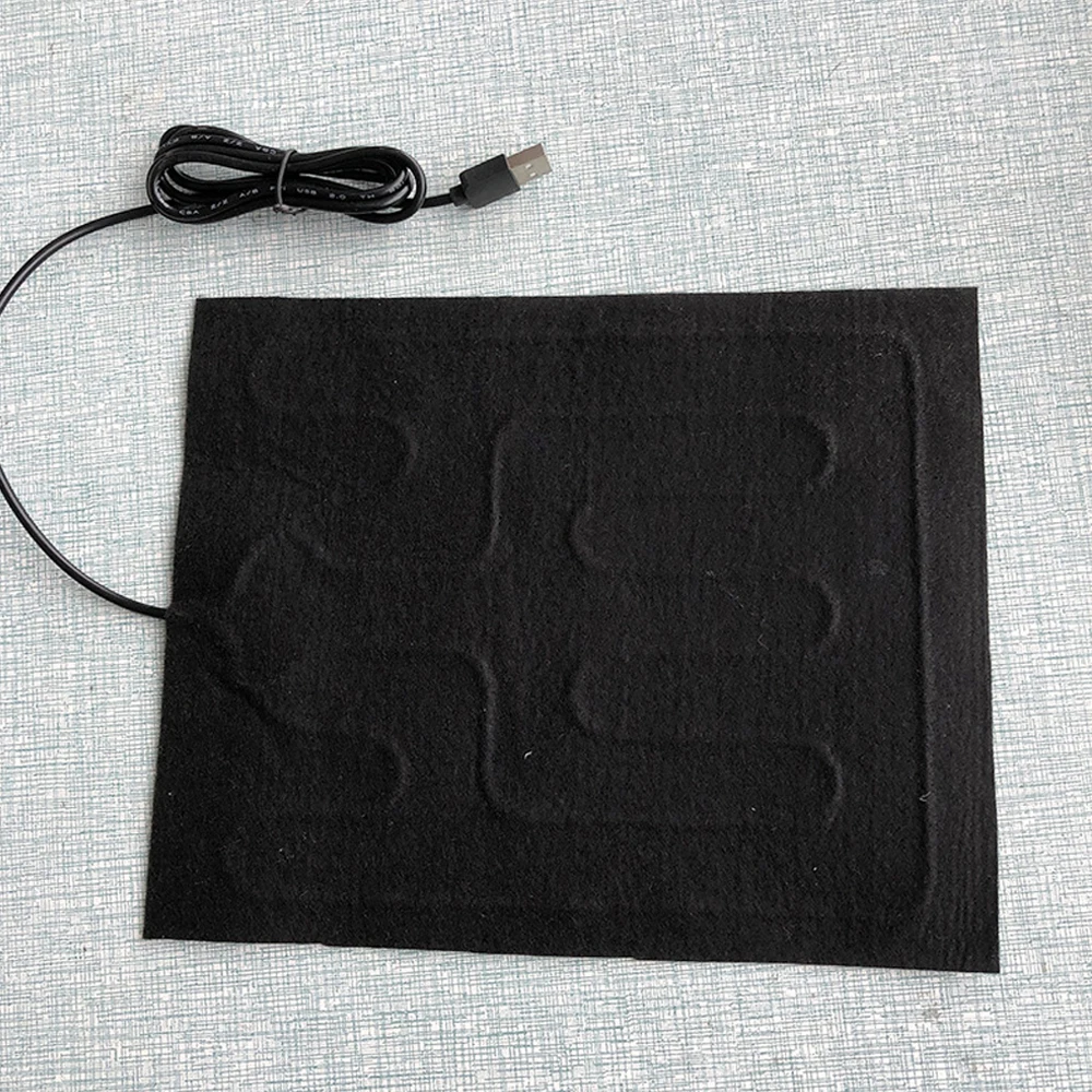 Heating Pad USB Heating Pad Folding Heated Sheet Car Seat Heating Cushion Seat Warmer Waterproof Pet Reptile Animal Winter Warm Heater Mat