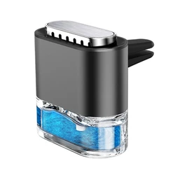 Enduring Floral Scent Vent Clips - Decorative Car Air Freshener Diffuser Accessory (Gray Flower)