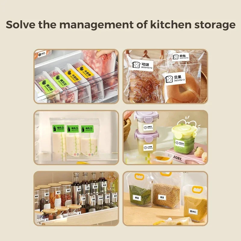 NIIMBOT B1 B21 B203 Frozen Label Paper Resistant to Low Temperatures Down to -18&deg;C Sticker Roll For Kitchen/Freezer Cabinet New
