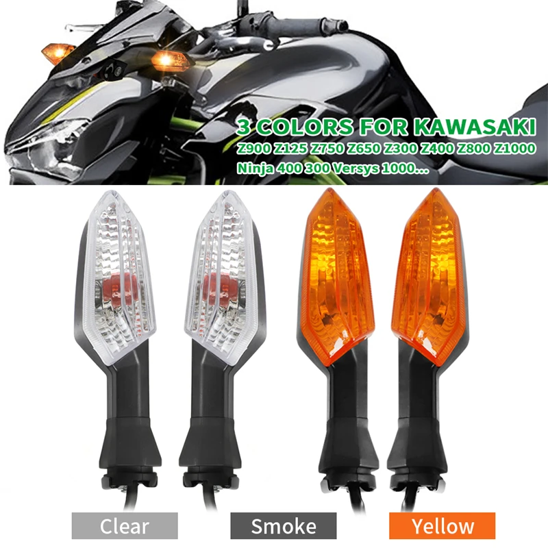 

For KAWASAKI Z900 650 Versys Z750 Z650 Z300 Z400 Z800 Z125 Z1000SX Ninja 300 Motorcycle Turn Signals Lights Flasher Blinker Lamp