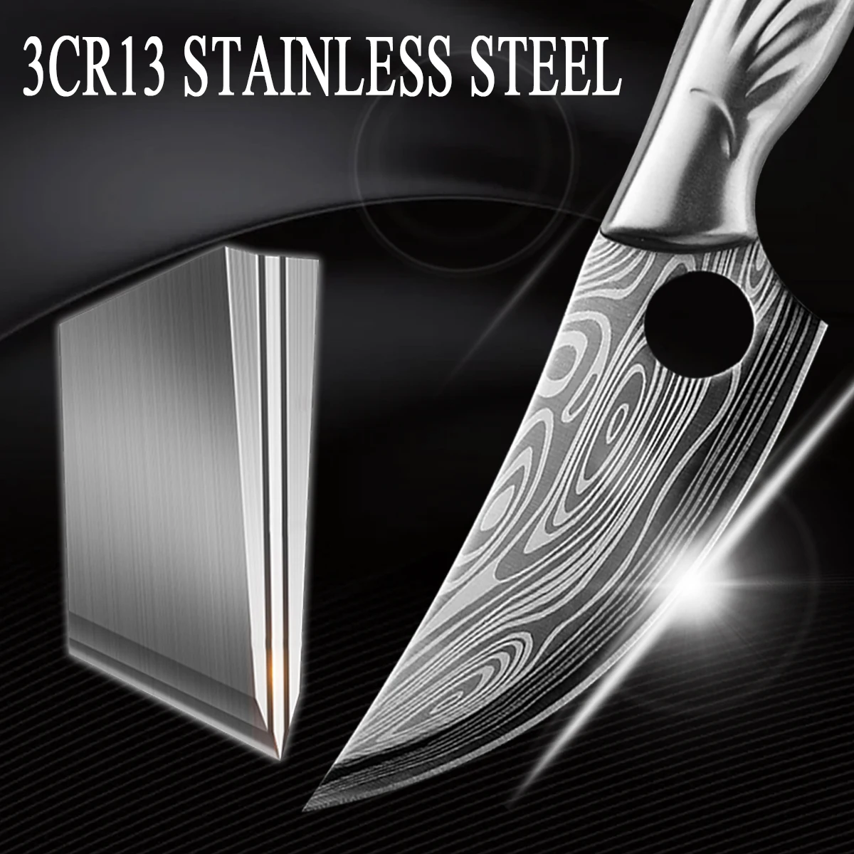 5.5INCH Damascus Pattern Kitchen Knife 5CR15 Hunting Knife Stainless Steel Japanese Utility Knives Butcher Knife Boning Knife