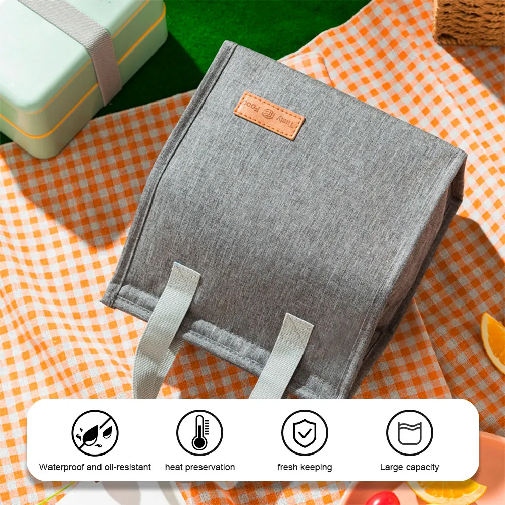 Insulated Lunch Bag Insulation Bento Pack Aluminum Foil Rice Bag Meal Pack Ice Student Bento Lunch Handbag Cooler