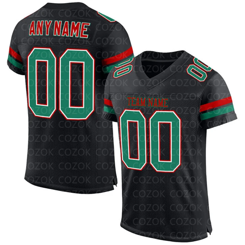 

Black Series Customized Football Jersey for Men Football Short Sleeves Athletic Tee Shirts