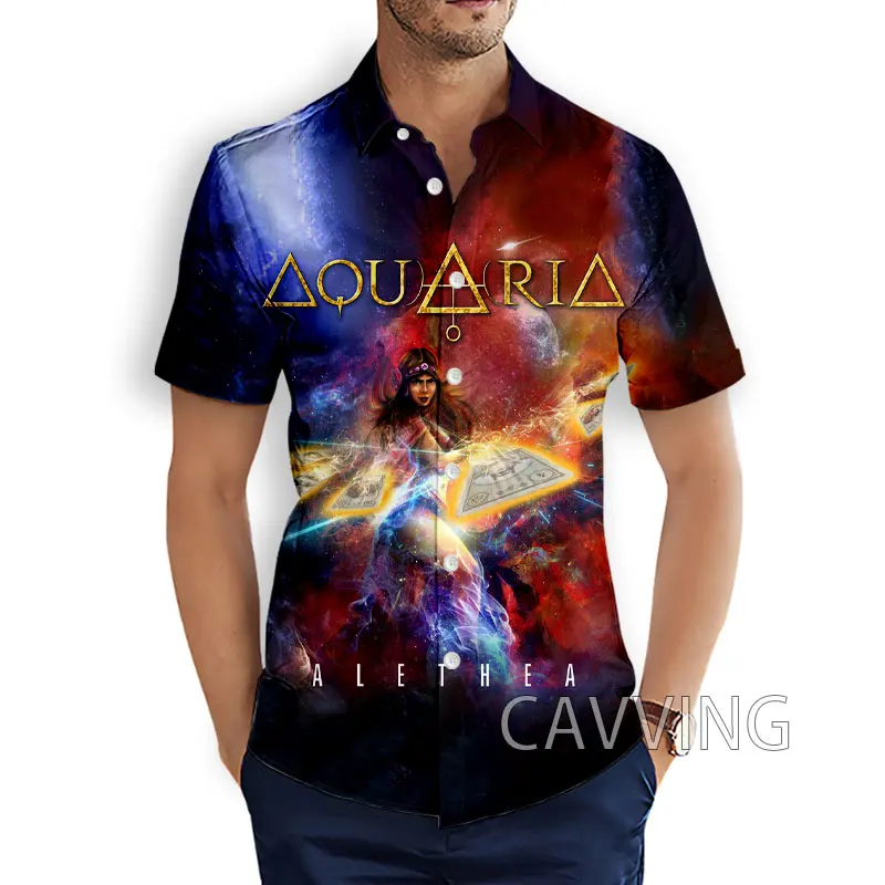 

CAVVING 3D Printed Aquaria Rock Fashion Casual Shirts Men's Short Sleeves Loose Breathable Hawaii Shirts