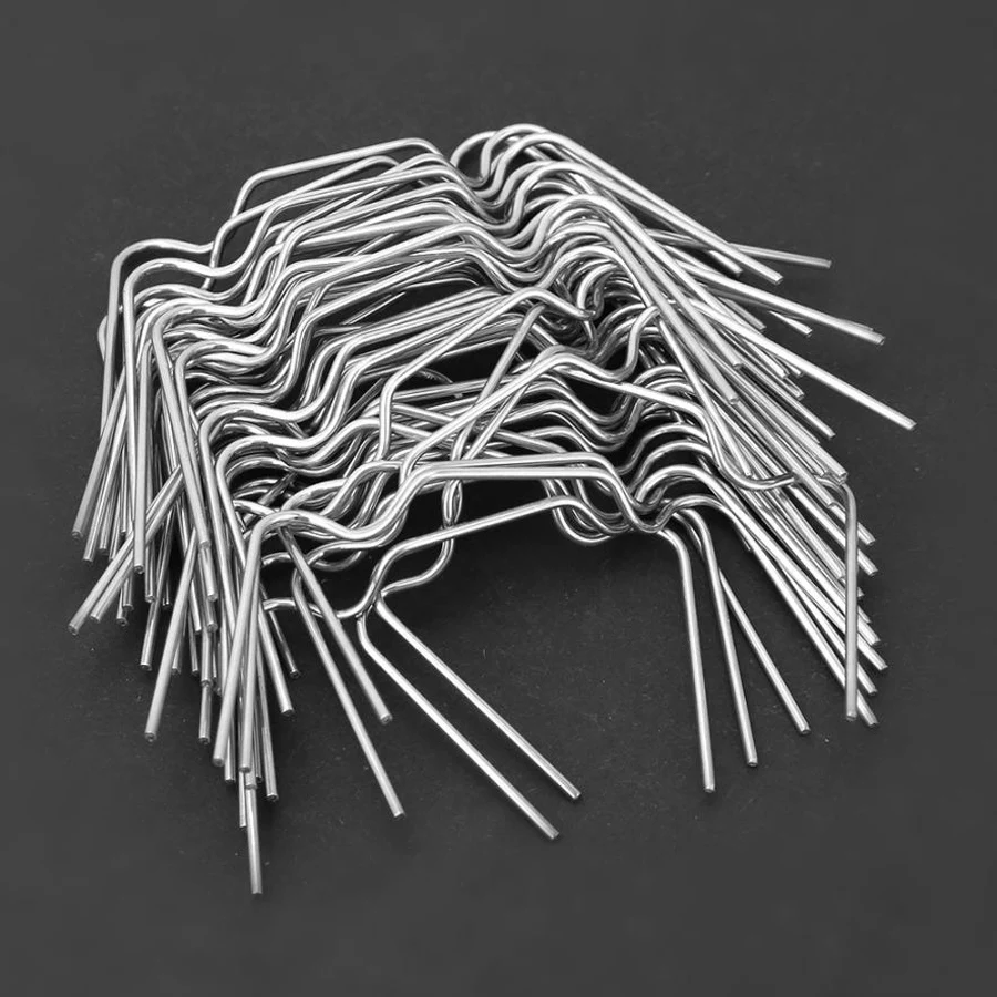 

50Pcs Stainless Steel Greenhouse W Clips Spring Wire Glazing Glass Frame Fixing Clamp
