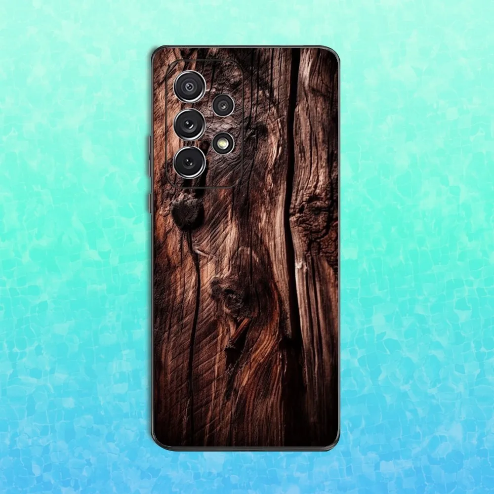 Elegant Art Wood Grain Natural Phone Case - Soft Silicone Black Cover