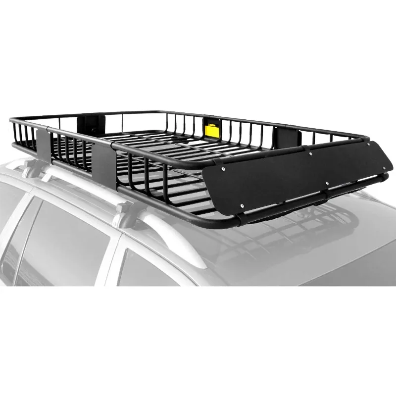 Roof Rack Basket Rooftop Cargo Carrier with Extension Black Car Top Luggage Holder 64"x 39" Universal for SUV Cars