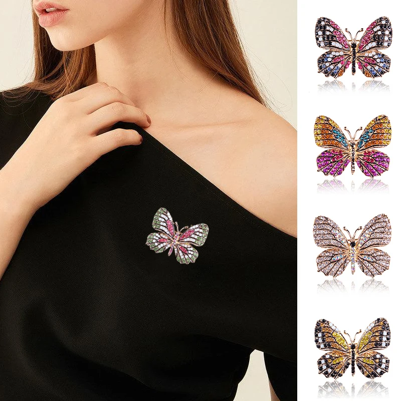 Exaggerate Sparkling Cyrstal Butterfly Brooch Pins For Women Fashion Jewelry  Gift Big Size Badge Hot Brooches - Brooches - AliExpress