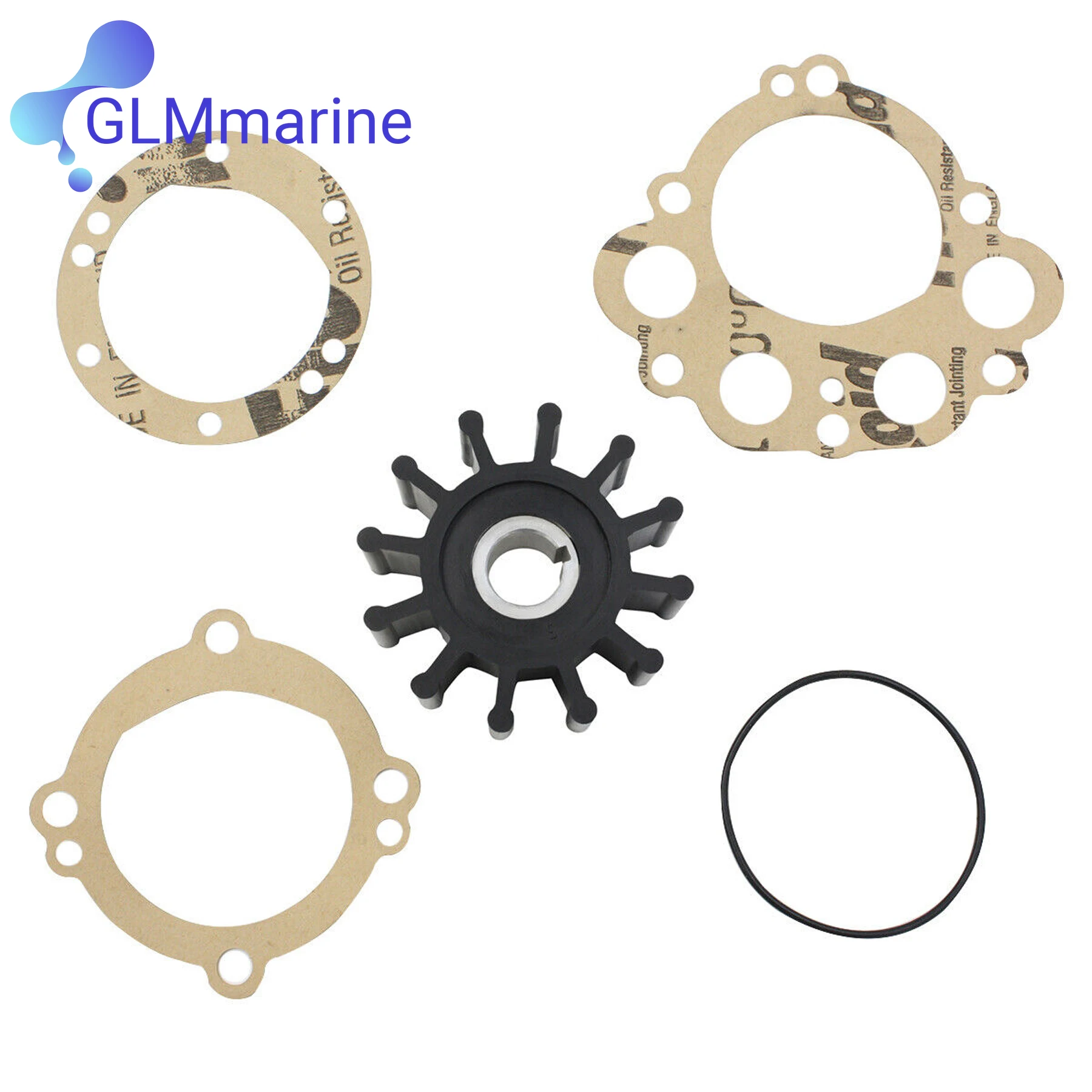 

10077K Impeller Repair Kit Replaces Sherwood 10077K-SHW Raw Sea Water Pump M10095G N10360GX Westerbeke 11764 33100 Onan 132-0375