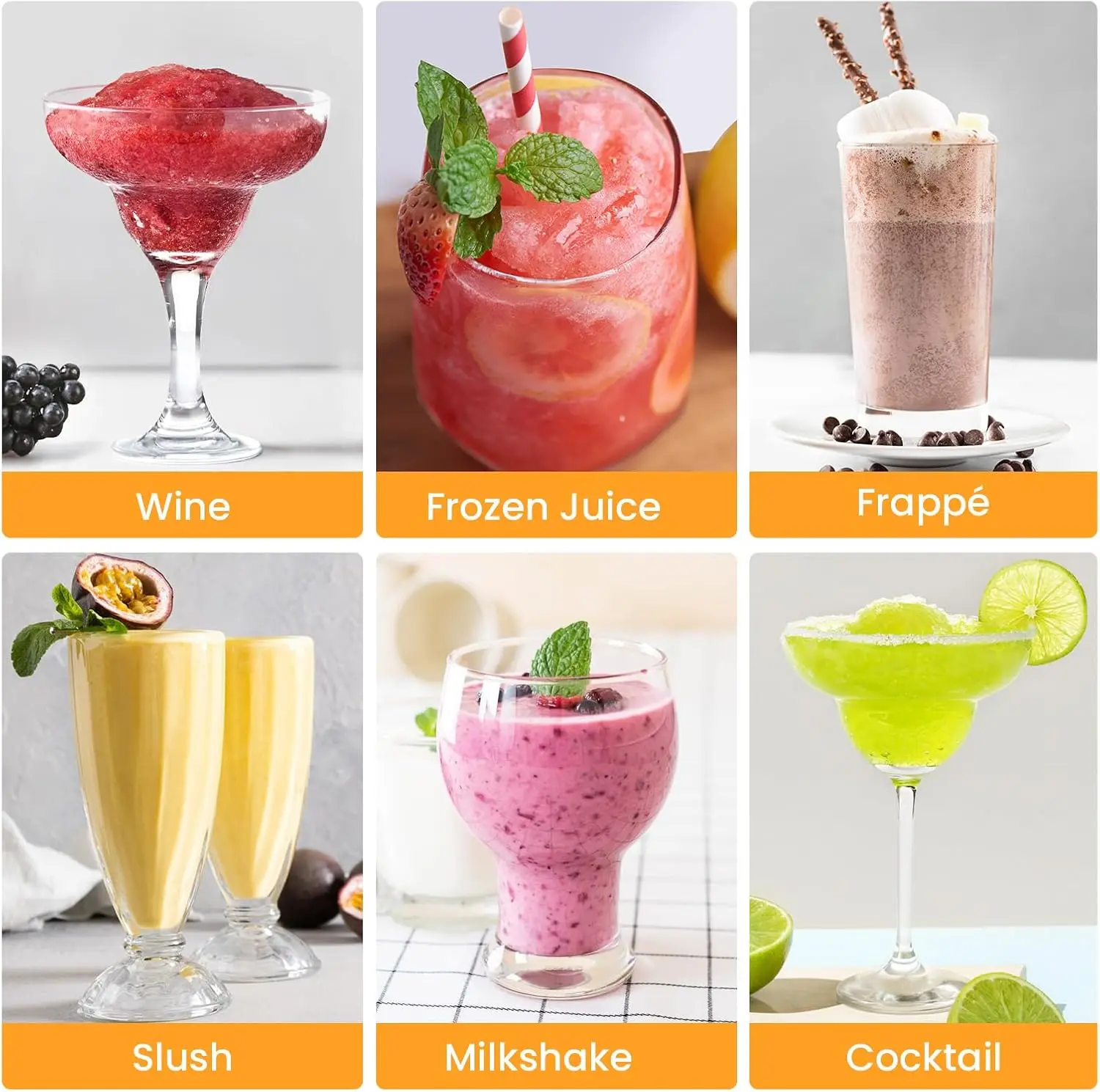 Machine, No Ice Needed, 68 oz Slushy Machine for Home with Self-Cleaning Function, Professional Frozen Drink Maker, 5 Preset Pro 6