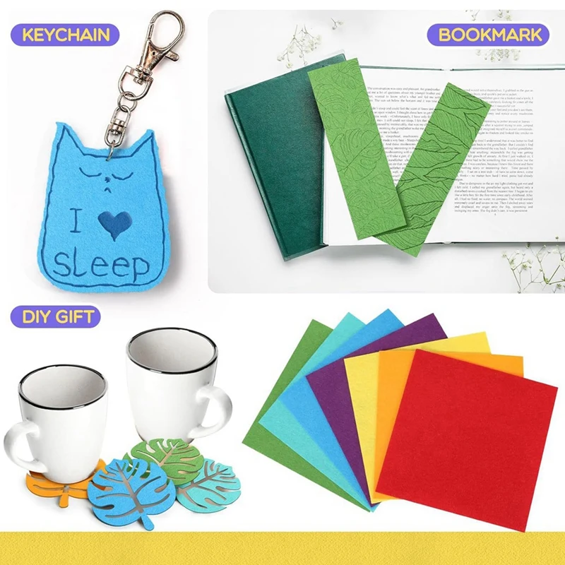 18 Pieces Of Laser Engraved Material Laser Engraved Felt Sheets Various Colors 5.9 Inches