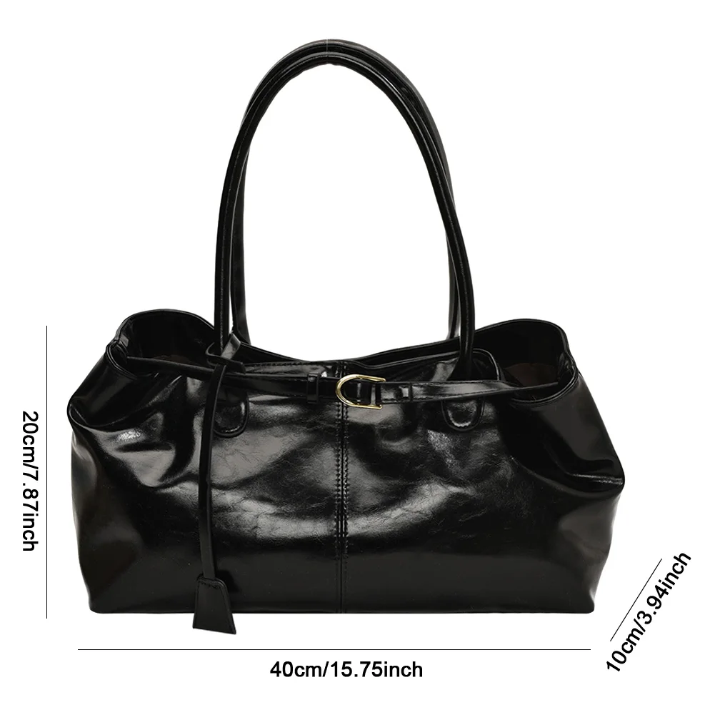 حقيبة كتف من جلد البولي يوريثان، حقيبة بمقبض علوي...