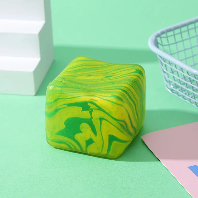 Stress Cube Swirl Sensory Fidget Toys for Anxiety Stress Relief, Slow Rising Squeeze Toys Ice Cube Stress Balls for Adults Kids
