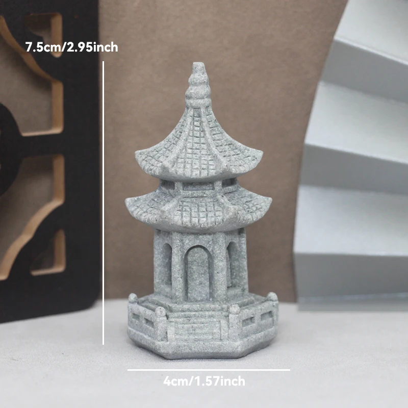 Sandstone Zen Garden Pavilion Ornament