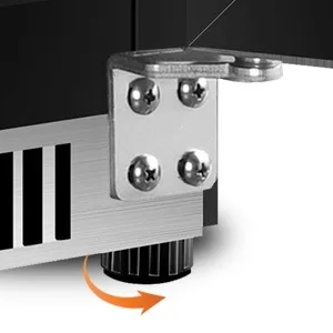 Reversible glass door &amp; stainless steel frame