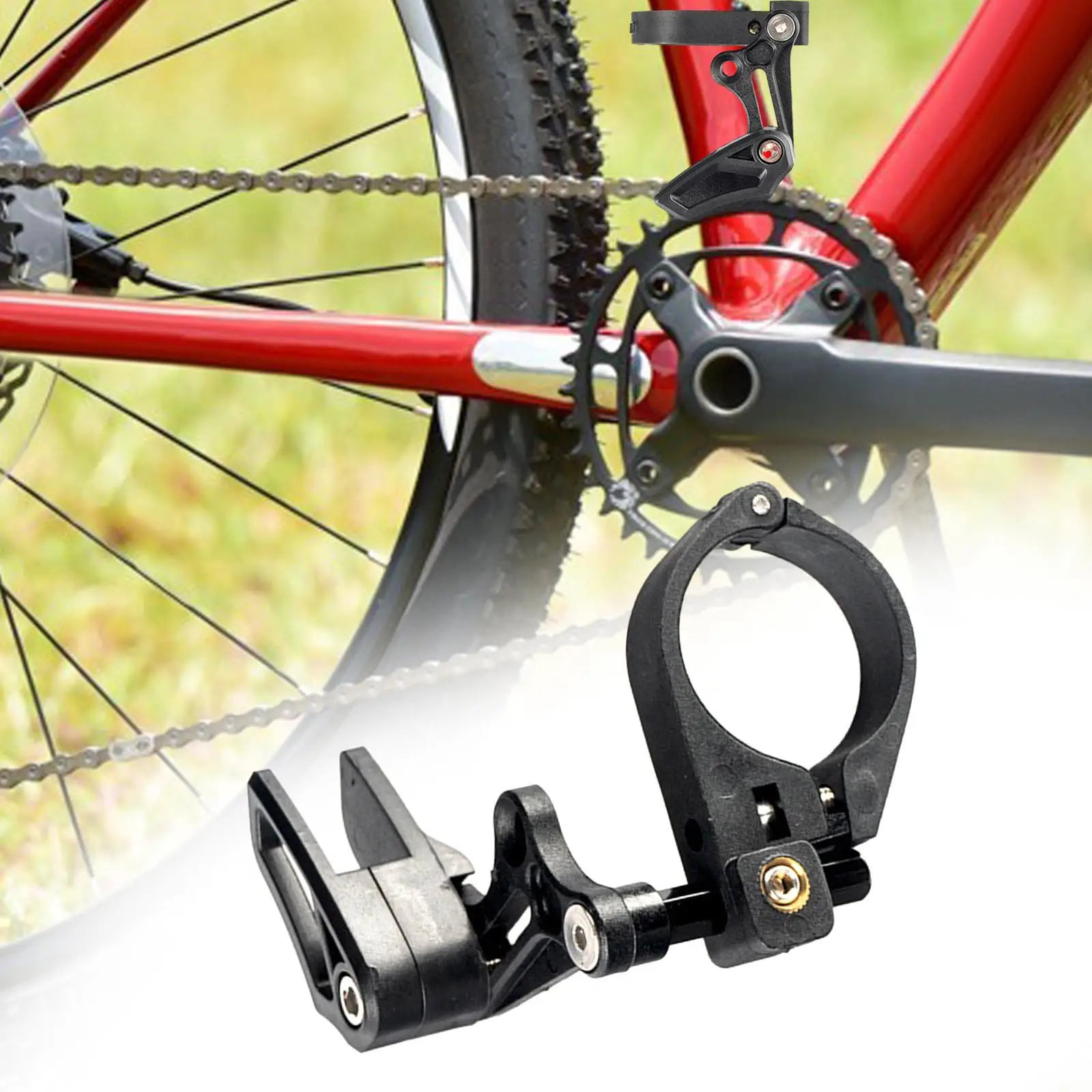 Bicycle Chain Guide Bike Chain Guide Adjustable Chain Clamp Guard Prevent Drop Bicycle Chain Stabilizer for Road Mountain Bikes