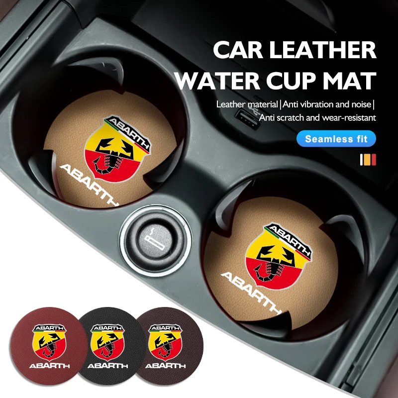 Universal Car Coaster Anti-Slip Mats Water Cup Drink Pads For Abarth Stilo Ducato Palio Bravo Linea Doblo 500 Grande Tipo cup holder coasters,car coaster pads