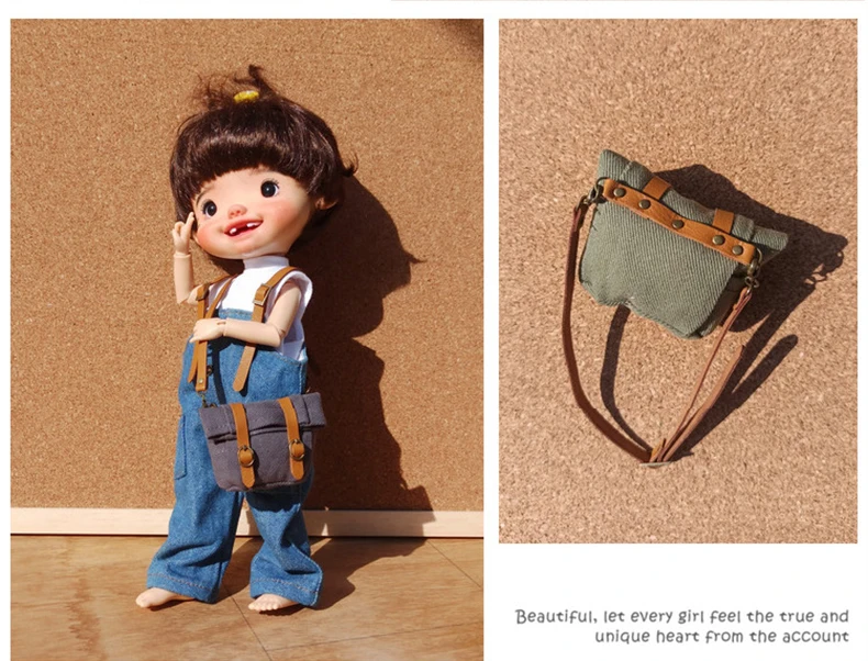 em Miniatura, Messenger Bag, Acessórios Boneca, Roupas, 1 6 BJD, 20-30cm