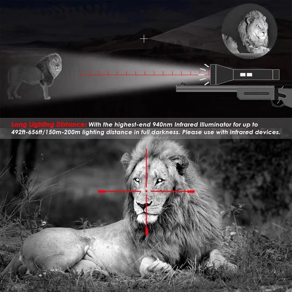 Infrared Night Vision Torch Zoomable Led Ir Illuminator Flashlight_voghion.com
