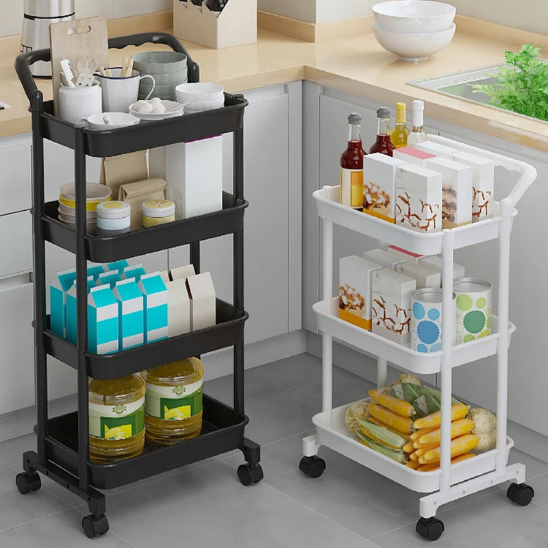 Small stroller home storage rack, floor to ceiling multi-layer crevice storage rack, kitchen, bathroom, living room and