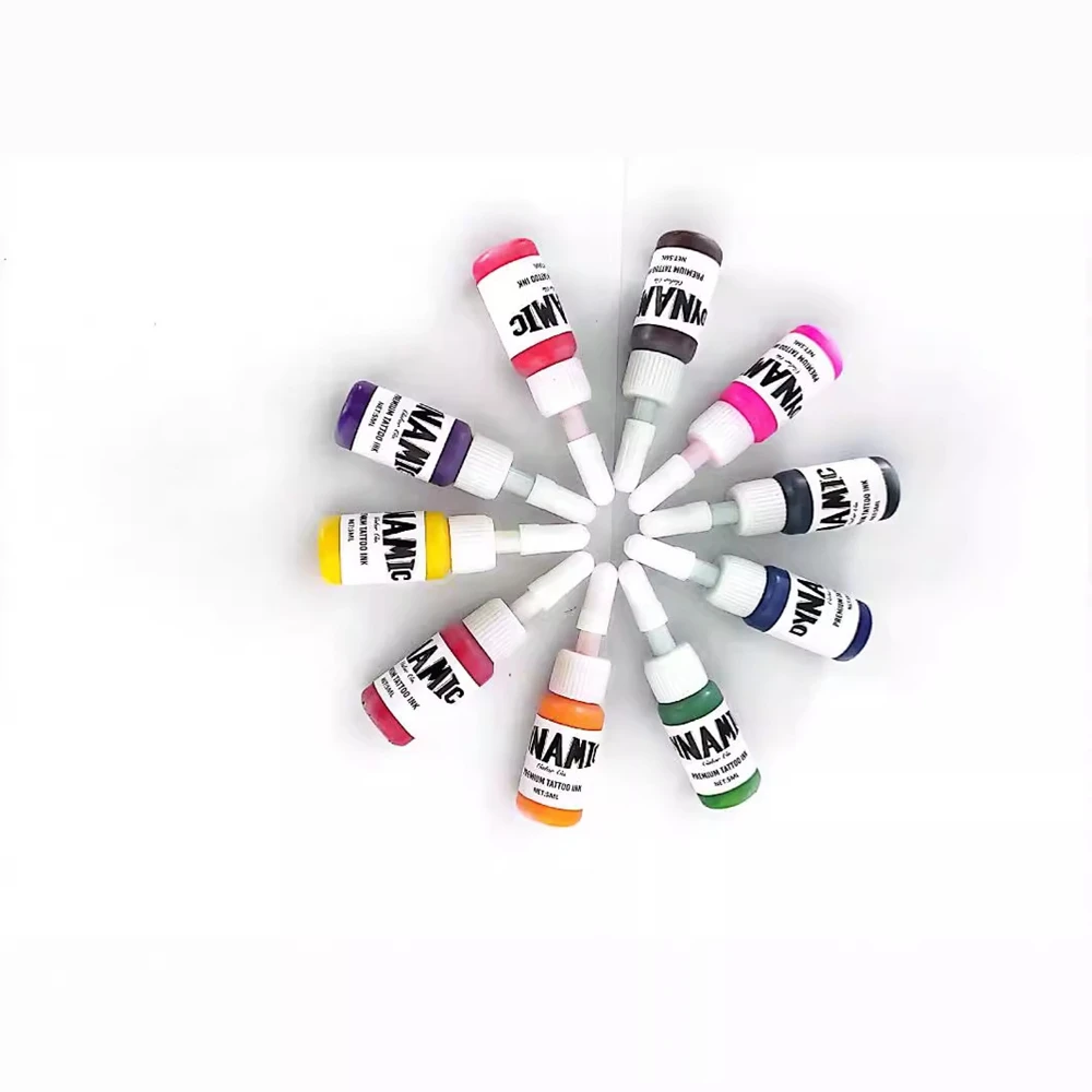 Tattoo Ink Set 10 Complete Colors Pigment Kit 1/6oz (5ml) Tattoo Supply for Kit Body Practice Pigment tattoo ink tattoo ink pigment tattoo ink kit