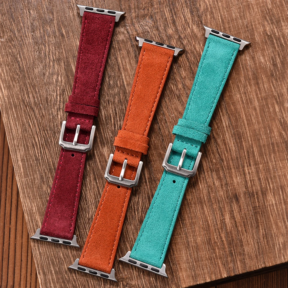 Vintage Suede Leather Watch Strap Bracelet