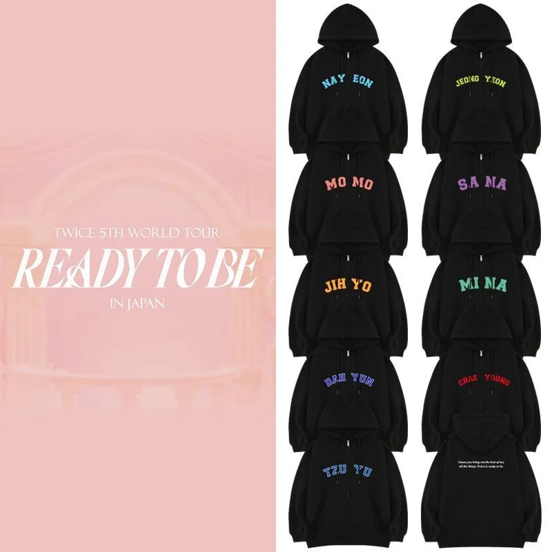 

Twice Hoodies 2023 Ready to be Hoody Twice 5th World Tour Cotton Kpop Support Hoodies